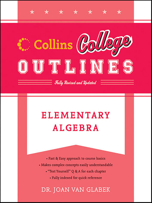 Title details for Elementary Algebra by Joan Van Glabek - Available